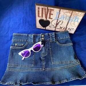 Old Navy Denim Mini Skirt with Ruffle Hem